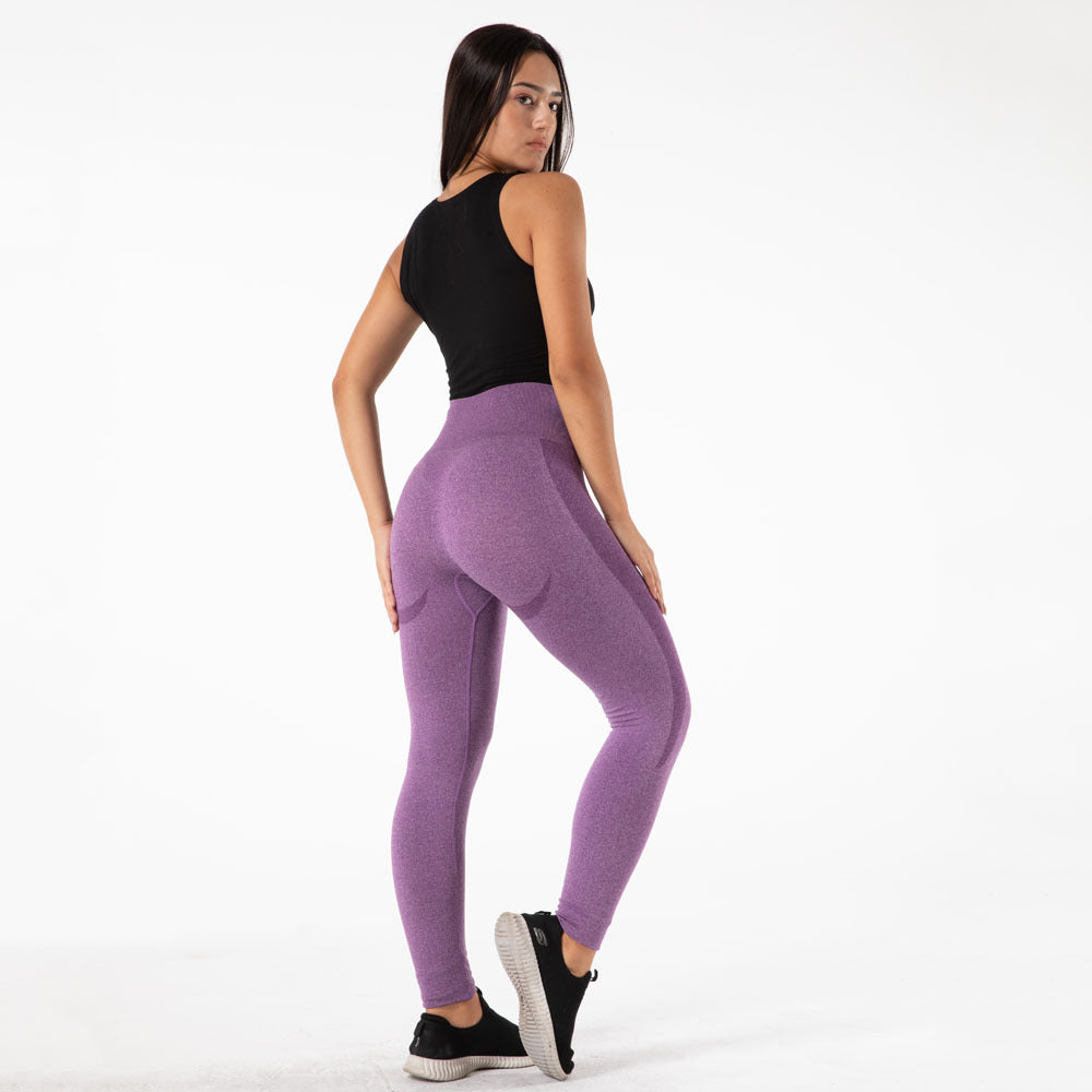 Female Fitness High Waist Seamless Tight Purple Workout Sports Fitness Yoga Pants