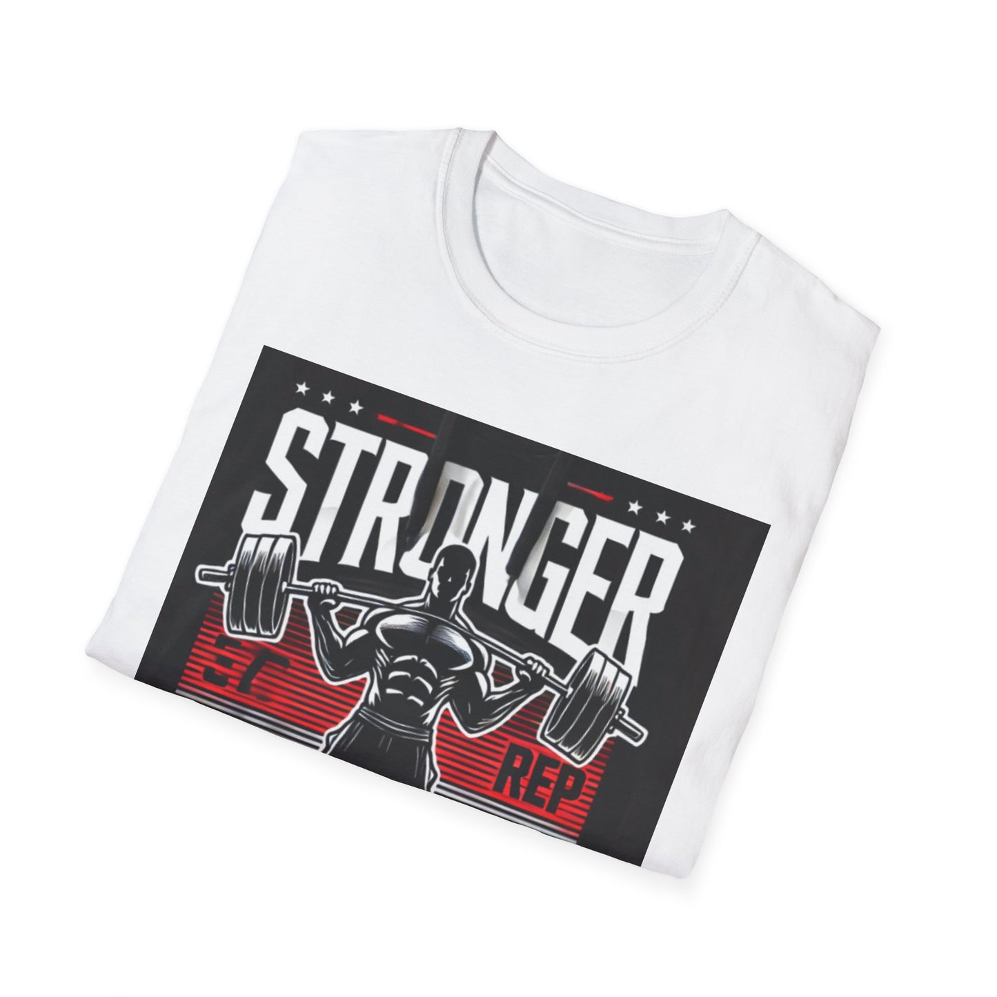 Stronger Every Rep Unisex Softstyle T-Shirt - Fitness Motivation Tee