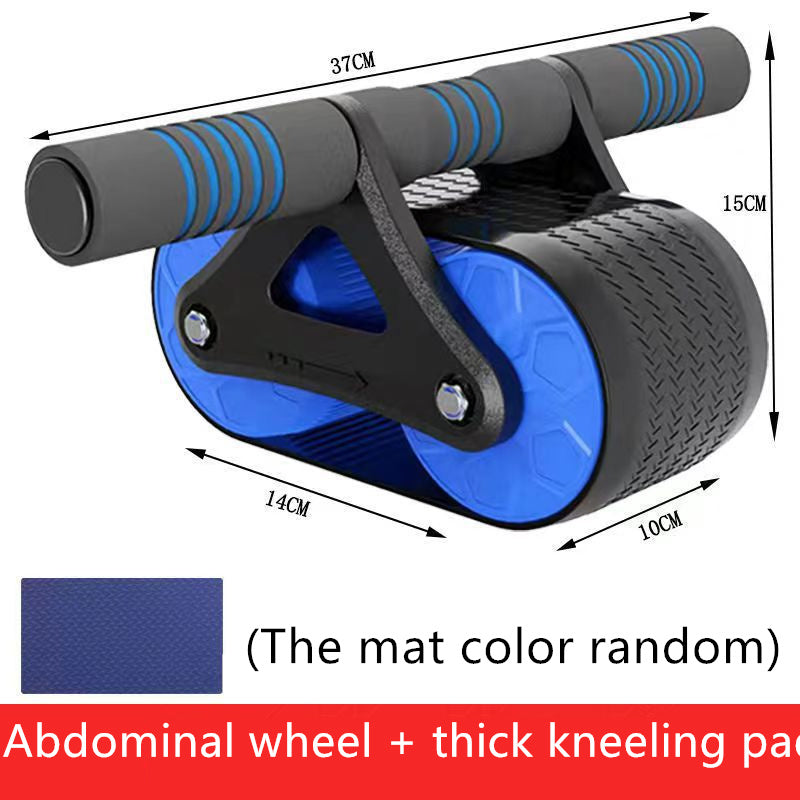 Double Wheel Abdominal Exerciser Women Men Automatic Rebound Ab Wheel Roller Waist Trainer Gym Sports Home Exercise Devices